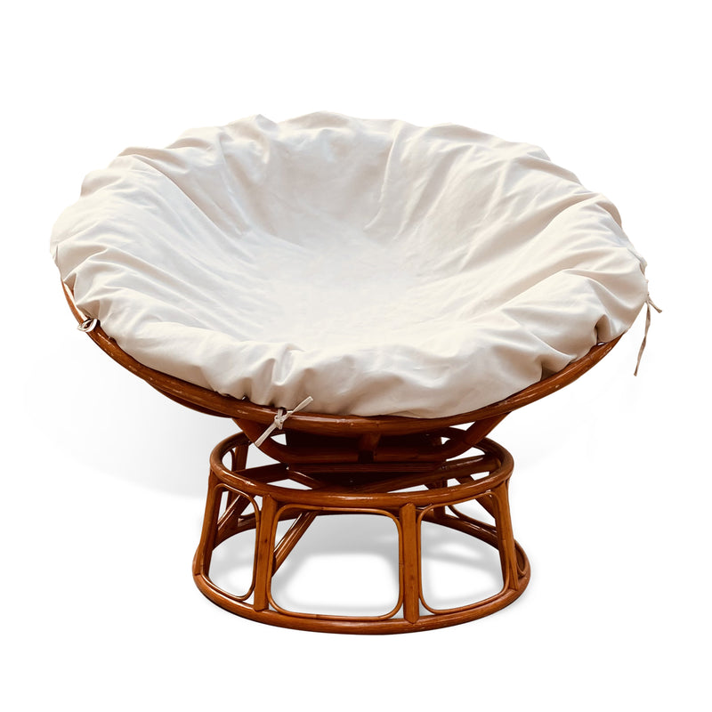 Papasan Cushion Cover Only,Water Resistant Papasan Chair Cushion Cover for Outdoor lndoor,Skin-Friendly Soft Machine Washable Unfading Zippered Cover for Round Egg Chair Cushion