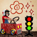 6 Pcs Traffic Light Centerpieces for Racing Cars Party Decorations