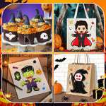32 Sheets Halloween Make-a-face Sticker Set