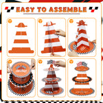 3-Tier Racing Traffic Cones Cupcake Stand