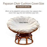 Papasan Cushion Cover Only,Water Resistant Papasan Chair Cushion Cover for Outdoor lndoor,Skin-Friendly Soft Machine Washable Unfading Zippered Cover for Round Egg Chair Cushion
