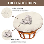 Papasan Cushion Cover Only,Water Resistant Papasan Chair Cushion Cover for Outdoor lndoor,Skin-Friendly Soft Machine Washable Unfading Zippered Cover for Round Egg Chair Cushion