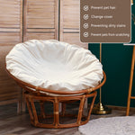 Papasan Cushion Cover Only,Water Resistant Papasan Chair Cushion Cover for Outdoor lndoor,Skin-Friendly Soft Machine Washable Unfading Zippered Cover for Round Egg Chair Cushion